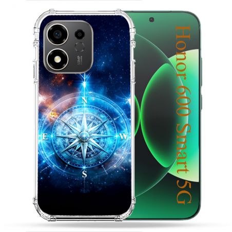 Coque Renforcée Pour Honor 600 Smart 5G Voyage Rose des Vents Stellaire