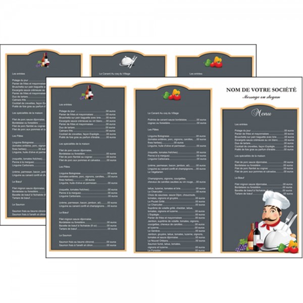 Menu Restaurant Personnalisé